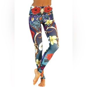 Georgia Printed Yoga Leggings by Yoga Democracy- Size Small
